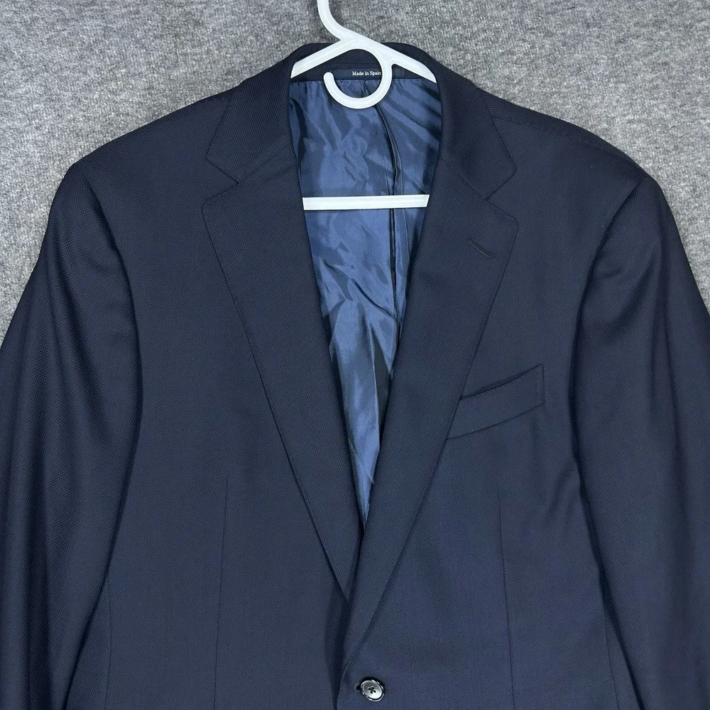 Ermenegildo Zegna Blazer Mens US Size 40R Navy Blue High Performance Cool Effect
